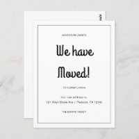 Adventure Awaits New Address Moving Announcement