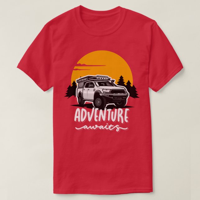 Adventure Awaits Off Road Offroading T-Shirt (Design Front)