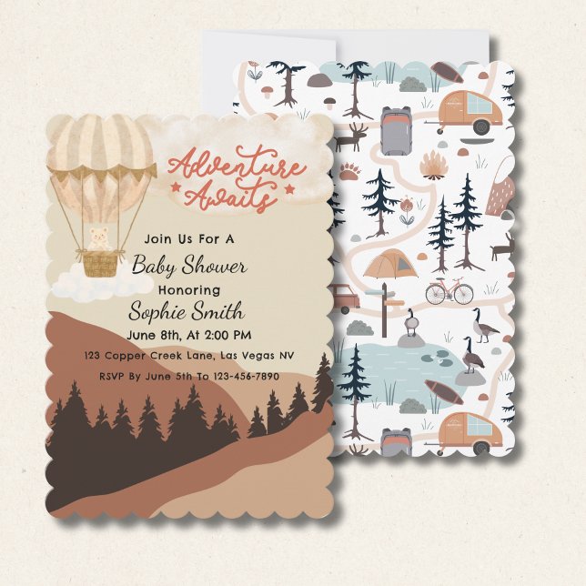 Adventure Awaits, Oh Boy, Hot Air Balloon Invitation (Creator Uploaded)