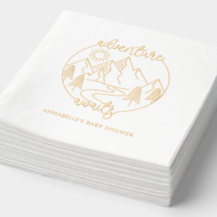 Adventure Awaits Personalised Baby Shower Napkins
