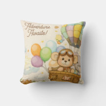 Adventure Awaits Pillow | Kids Travel Decor