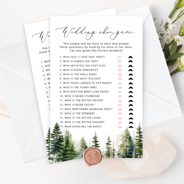 Adventure awaits pine trees The wedding shoe game (Creator Uploaded)