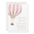 Adventure Awaits Pink Hot Air Balloon Baby Shower