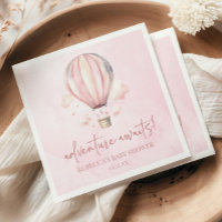 Adventure Awaits! Pink Hot Air Balloon Baby Shower