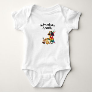 Adventure Awaits Pirate Parrot Baby Bodysuit