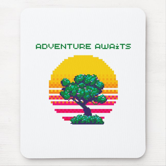 Adventure Awaits Pixel Gaming Mouse Mat (Front)
