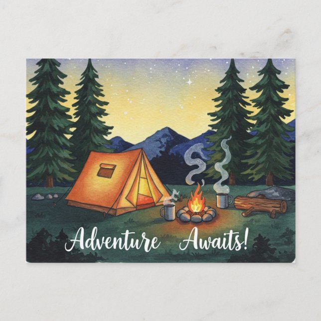 adventure awaits postcard (Front)