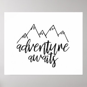 Adventure Awaits Quote Poster