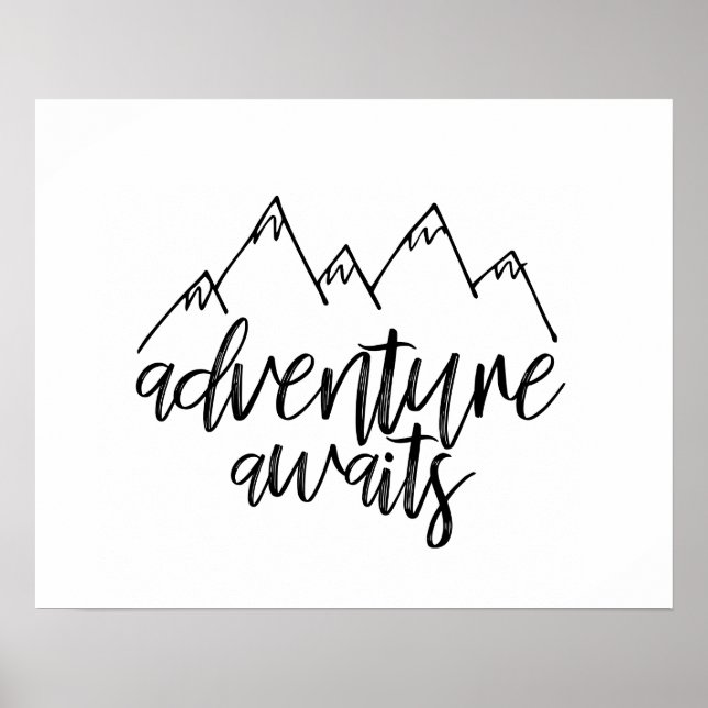 Adventure Awaits Quote Poster (Front)