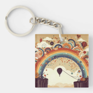 Adventure Awaits Rainbow Key Ring