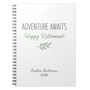 Adventure Awaits Retirement Personalized Notebook