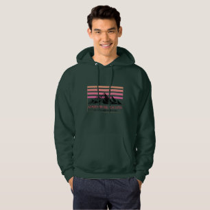 Adventure Awaits Retro Mountain Sunset Hoodie