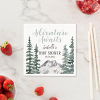 Adventure Awaits Rustic Mountains Baby Shower