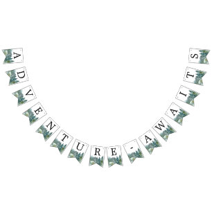 Adventure Awaits rustic mountains  Bunting