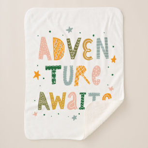 Adventure Awaits Sherpa Blanket