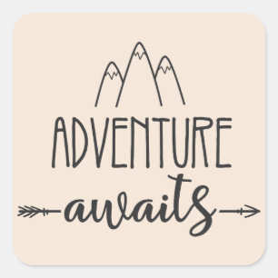 Adventure Awaits Square Sticker