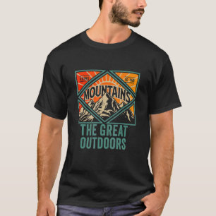 Adventure Awaits The Great Outdoors Nature Hiking  T-Shirt