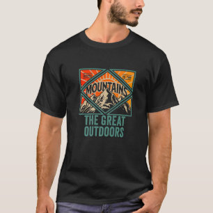 Adventure Awaits The Great Outdoors Nature Hiking  T-Shirt
