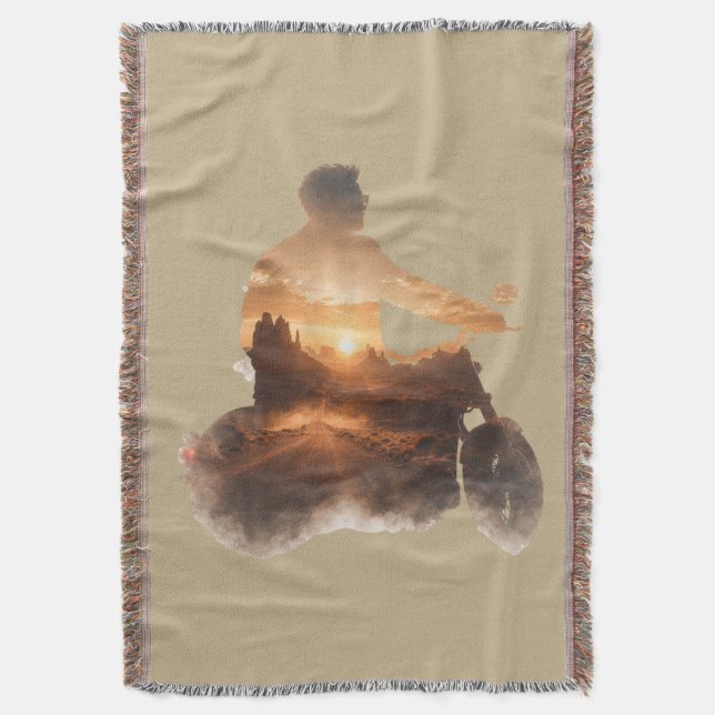 "Adventure Awaits"  Throw Blanket (Front Vertical)