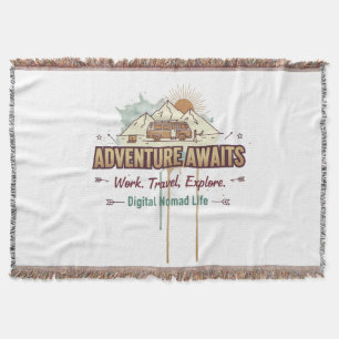 Adventure Awaits Throw Blanket