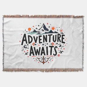 Adventure Awaits Throw Blanket