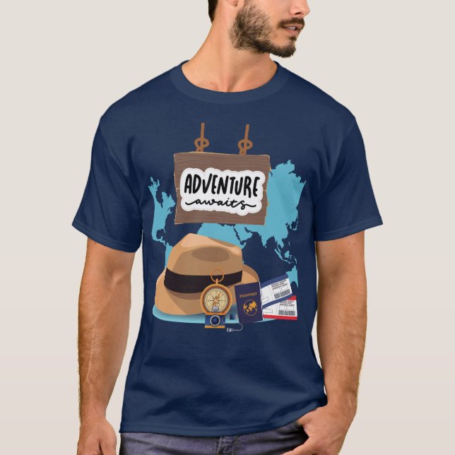 Adventure Awaits Travel T-Shirt (Front)