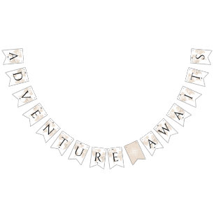 Adventure Awaits TRAVEL world map graduation Bunting