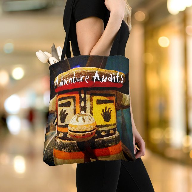 Adventure Awaits Typography Kachina Doll Photo Tote Bag (Creator Uploaded)