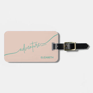 Adventure Awaits Typography Travel Luggage Tag