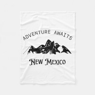 Adventure Awaits Vacation Travel New Mexico  Fleece Blanket