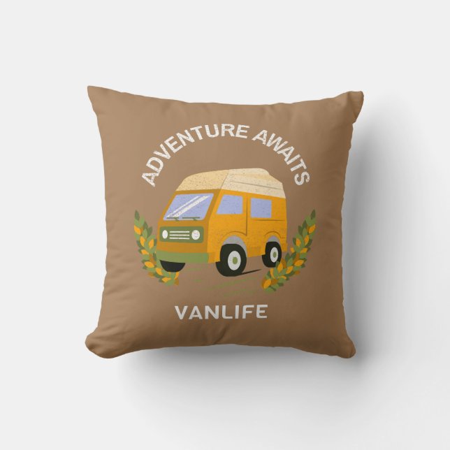 Adventure Awaits  VanLife Cushion (Front)