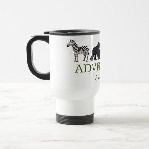 Adventure Awaits - Vintage Binoculars and Mountain Travel Mug