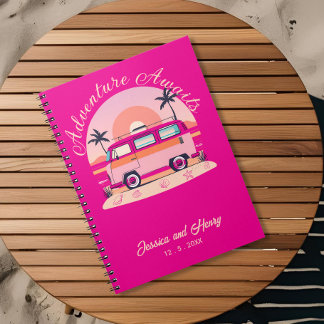 Adventure Awaits Vintage Campervan Travel  Notebook