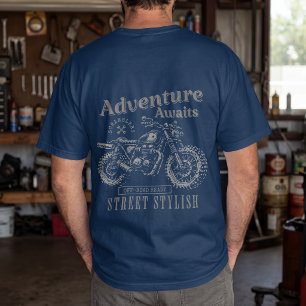 Adventure Awaits – Vintage Motorcycle Street Style T-Shirt
