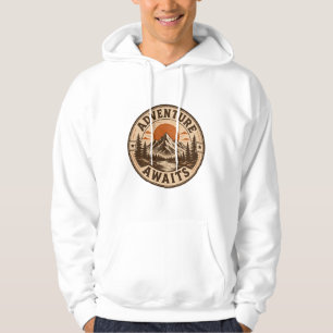 Adventure Awaits Vintage Mountain Badge T-Shirt Hoodie