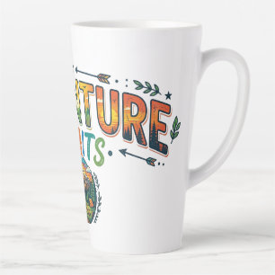 Adventure Awaits Vintage Mountain T-Shirt Latte Mug