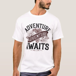 Adventure Awaits Vintage Typography 2 T-Shirt