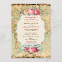 Adventure Awaits Vintage World Map Roses