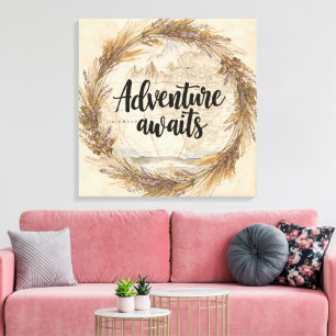 Adventure Awaits Wall Art Travel and Wanderlust