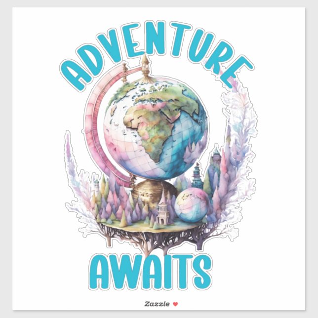 Adventure Awaits Watercolor Travel (Sheet)