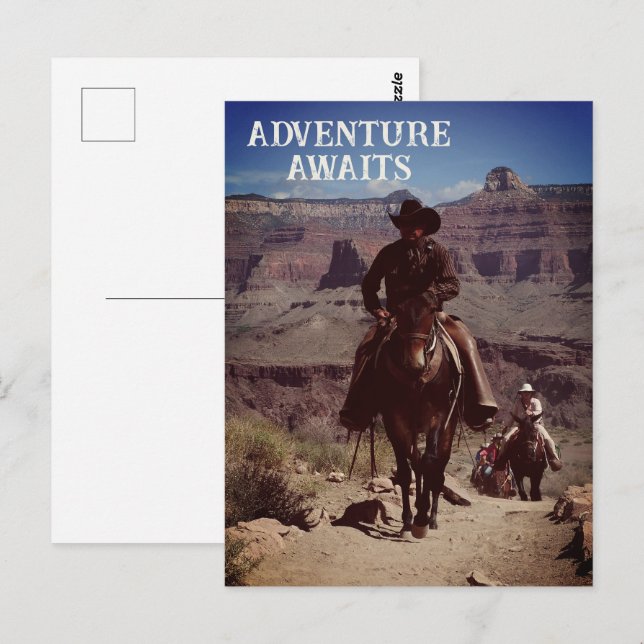Adventure Awaits Western Outdoor Theme Postcard (Front/Back)