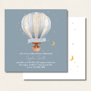 Adventure Awaits Whimsical Cute Teddy Bear Invitation
