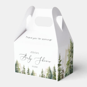 Adventure awaits wild forest baby shower favour box