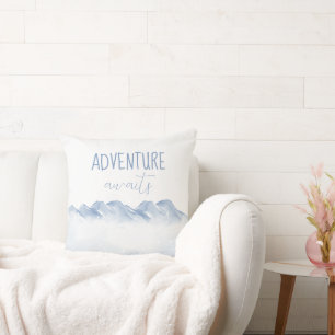 Adventure Awaits Winter Nursery Kids Room Decor Cushion