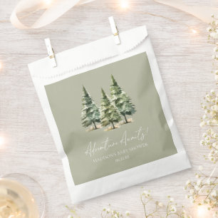 Adventure Awaits! Winter Pine Trees Baby Shower Favour Bags