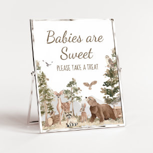 Adventure Awaits Woodland Animals Babies are Sweet Poster