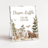 Adventure Awaits Woodland Animals Diaper Raffle