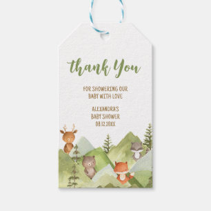 Adventure Awaits Woodland Animals Favour Tags