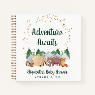 Adventure Awaits Woodland Baby Shower Guest Book