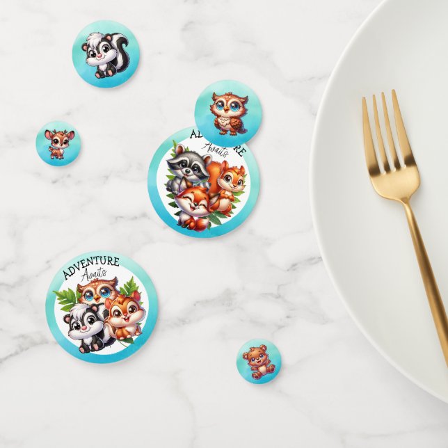 Adventure Awaits | Woodland Creatures Baby Shower Confetti (Group)
